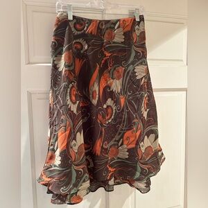 D.F.A. New York Skirt  Floral Design Size L